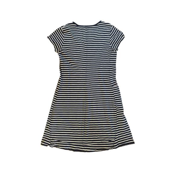 M Horny Toad & Co Marley Short Slv Navy Stripe Short Slv Shirt Tee Dress Travel - Picture 4 of 5